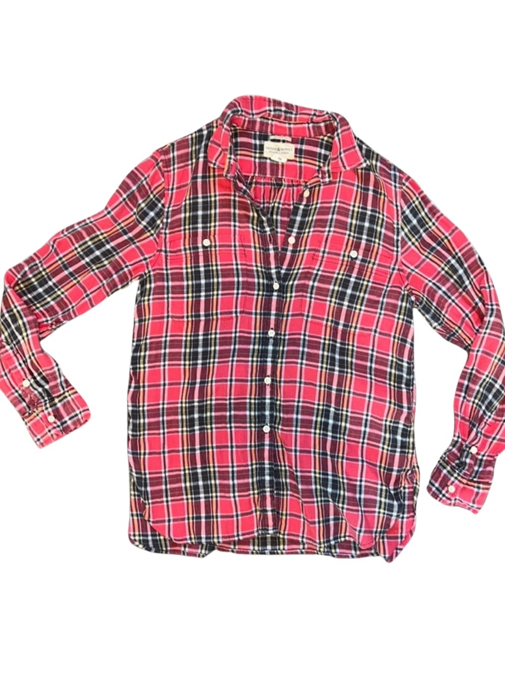 Ralph Lauren Red Black White Plaid Button-Down Shirt